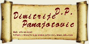 Dimitrije Panajotović vizit kartica